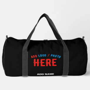 SAC DE SPORT MODERNE ET MODERNE PERSONNALISABLE NOIR VÉRIFIÉ