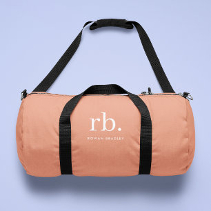 Sac De Sport Monogramme Corail Pêche Élégante Feminine Minimali
