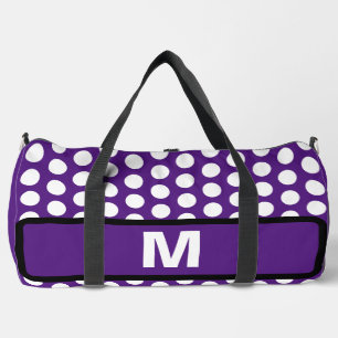 Sac De Sport Monogramme de points blancs violets