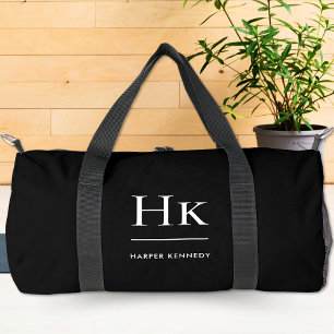 Sac De Sport Monogramme Elegant Classic Personnalisé Nom initia