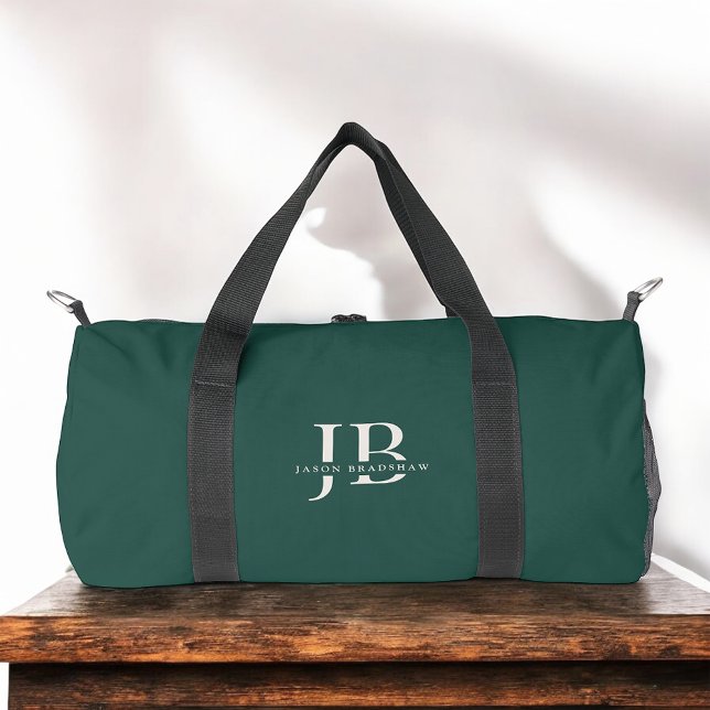 Sac De Sport Monogramme et nom élégant moderne personnalisé Ver (Créateur téléchargé)