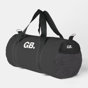 Sac De Sport Monogramme Gras Moderne Minimaliste Noir