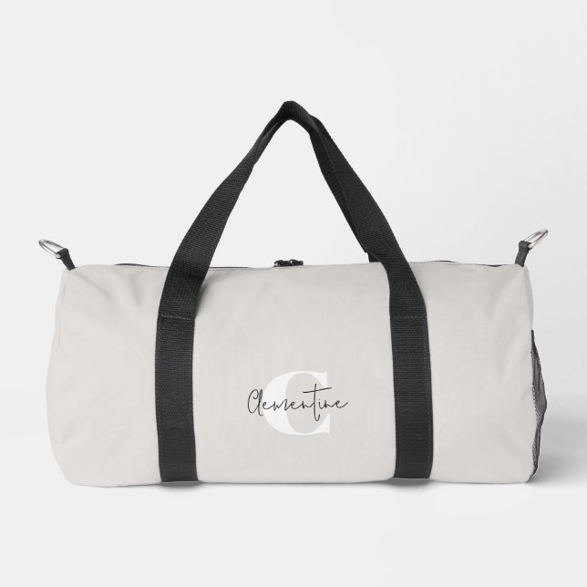 Sac De Sport Monogramme minimaliste moderne beige (Recto)