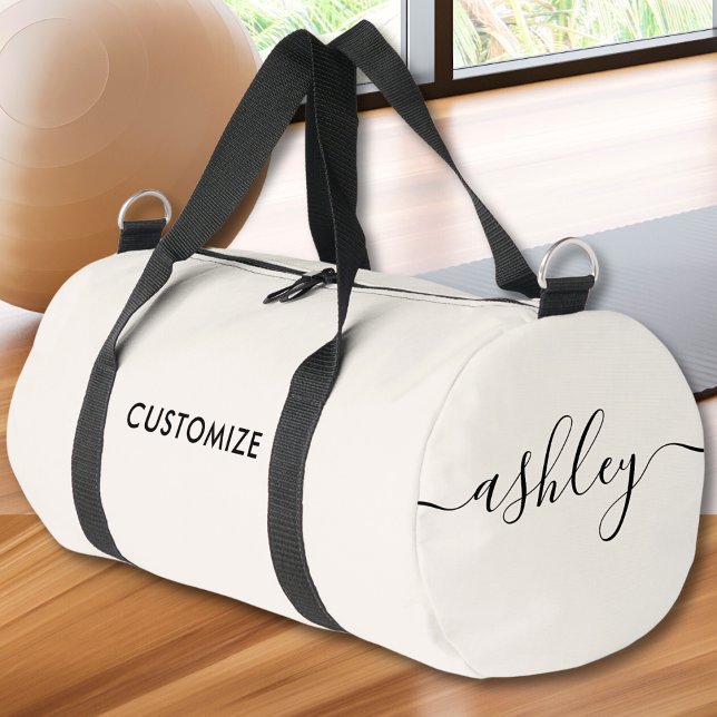 Sac De Sport Monogramme Moderne Fille Script Calligraphie Nom C (Créateur téléchargé)