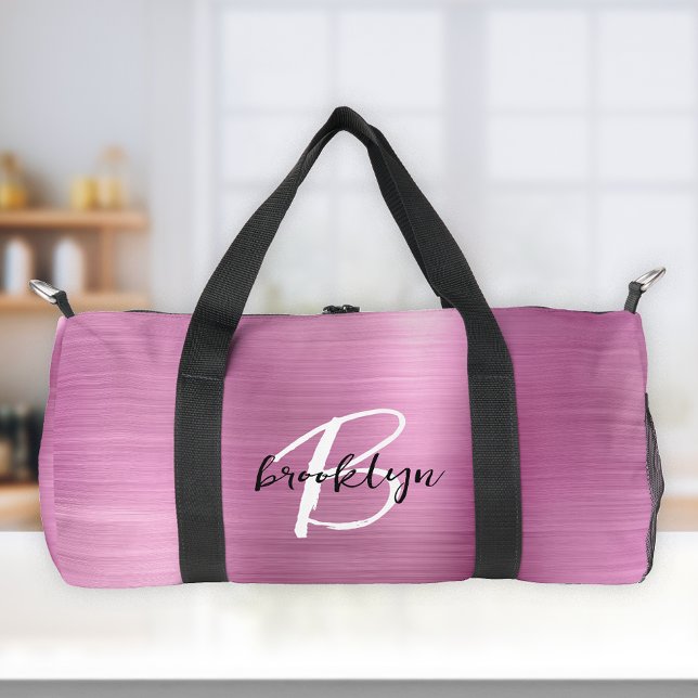 Sac De Sport Monogramme noir blanc brillant rose métal brossé n (Créateur téléchargé)