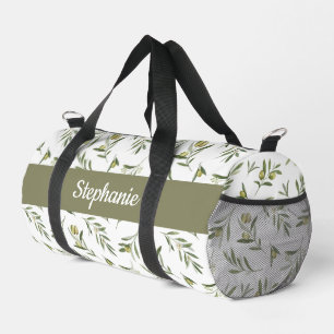 Sac De Sport Monogramme Olives Aquarelle Vert Sauge
