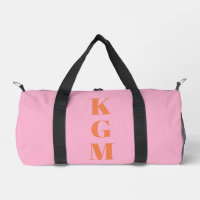 Monogramme personnalisé à trois initiales rose ora