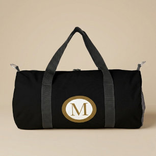 Sac De Sport Monogramme personnalisé avec sceau central noir et