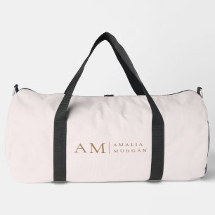 Sac De Sport Monogramme Personnalisé Rose Initiale Et Nom