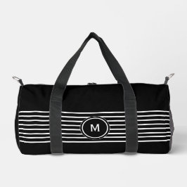 Sac De Sport monogramme rayé noir et blanc