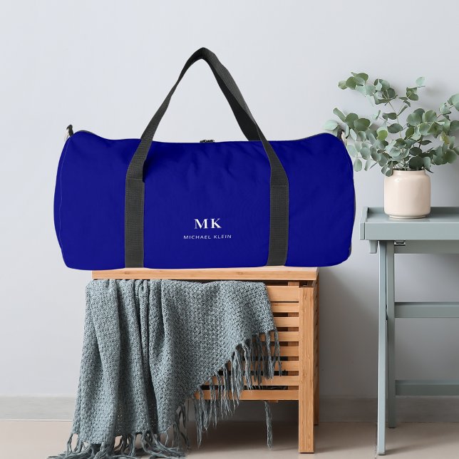 Sac De Sport Monographie de nom blanc bleu marine (Créateur téléchargé)