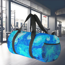 Sac De Sport mosaïque Abstraite, moderne, turquoise