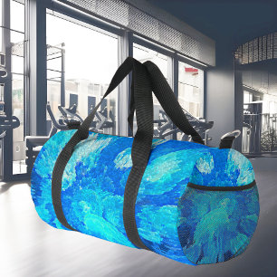 Sac De Sport mosaïque Abstraite, moderne, turquoise