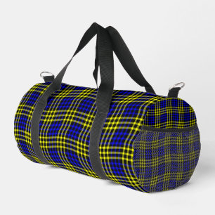 Sac De Sport Motif à carreaux écossais bleu jaune sans couture