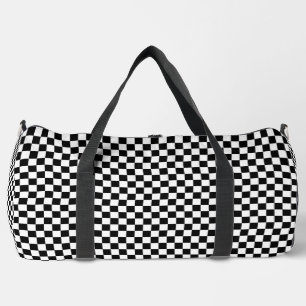 Sac De Sport Motif à carreaux noir et blanc