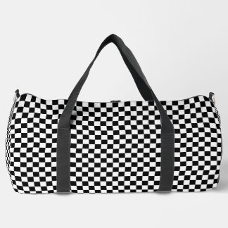 Sac De Sport Motif à carreaux noir et blanc