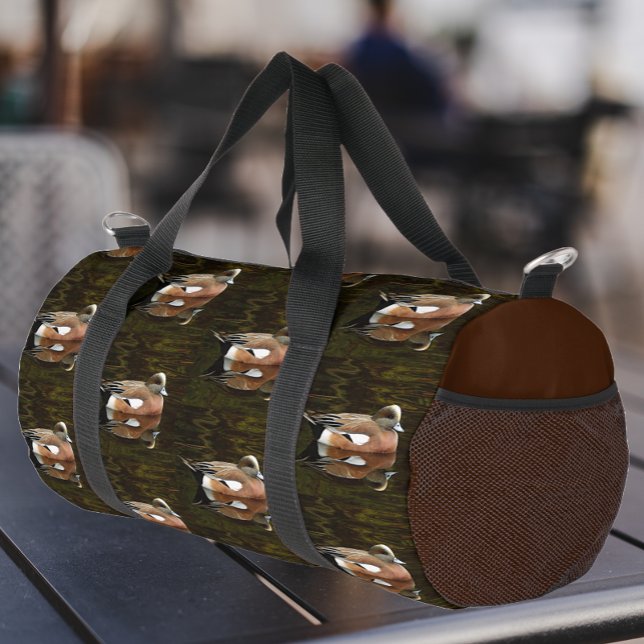 Sac De Sport Motif américain Wigeon Duck sur Pond (In Situ)