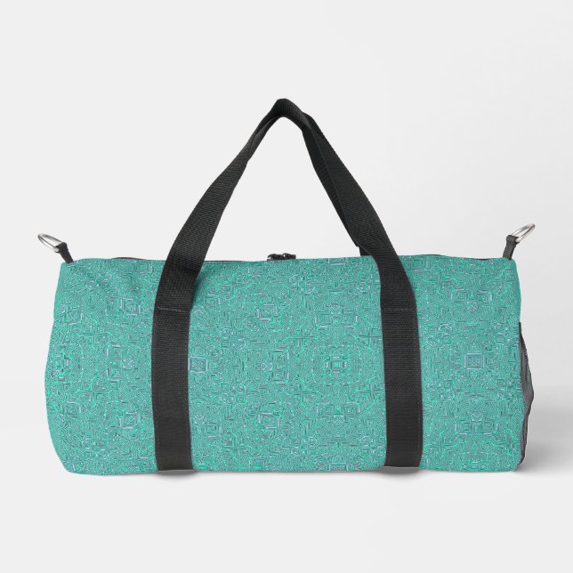 Sac De Sport motif bleu et vert abstrait (Recto)