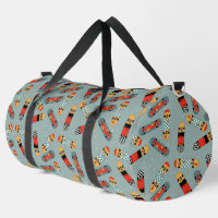 Motif bleu Retro Skateboard