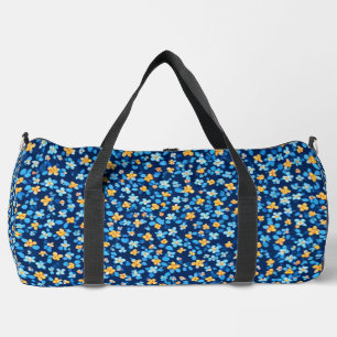 Sac De Sport Motif Blue Little Flowers