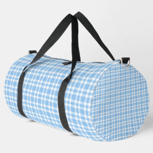 Sac De Sport Motif carreaux bleu blanc grand