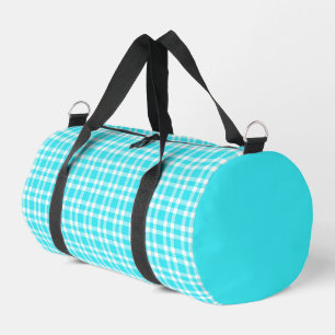 Sac De Sport Motif carreaux bleu blanc Petit
