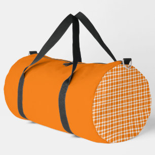 Sac De Sport Motif carreaux orange blanc grand