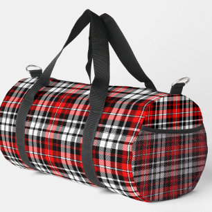 Sac De Sport Motif carreaux tartan à carreaux rouges noirs et b
