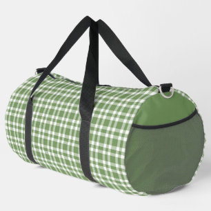 Sac De Sport Motif carreaux vert blanc grand