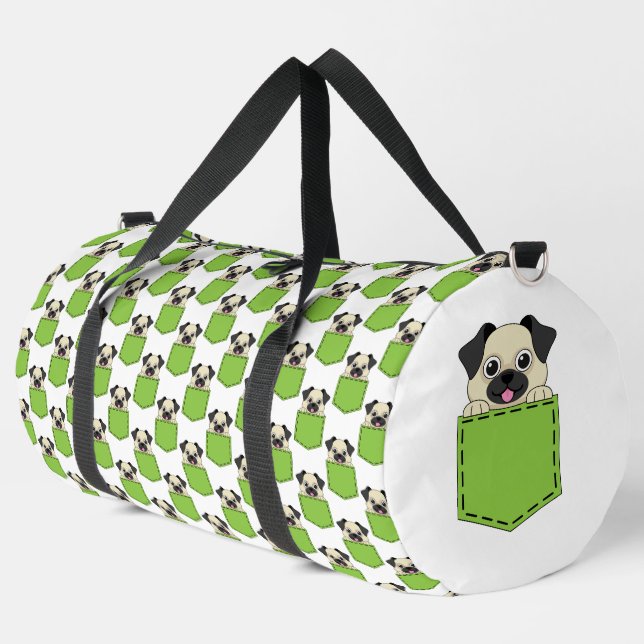 Sac De Sport Motif de chien de poche (Coin gauche)