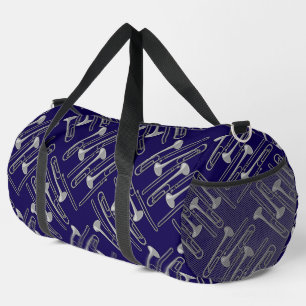 Sac De Sport Motif de crosshatch gris Trombone