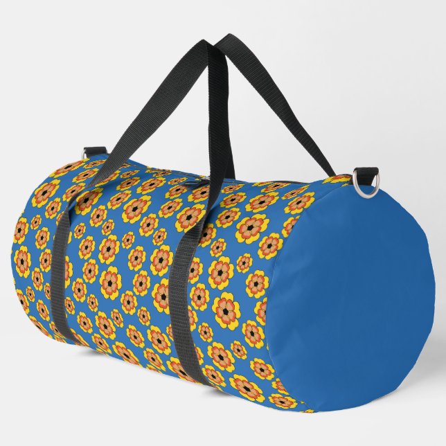 Sac De Sport Motif de fleurs orange jaune (Coin gauche)