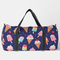 Motif de glace, popsicles et cerises