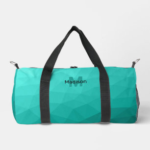 Sac De Sport Motif de maillage géométrique turquoise Turquoise