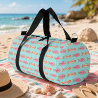Motif de poisson d'été côtier coloré