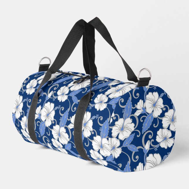 SAC DE SPORT MOTIF DE RÊVE POLYNÉSIEN EN BLEU (Coin gauche)
