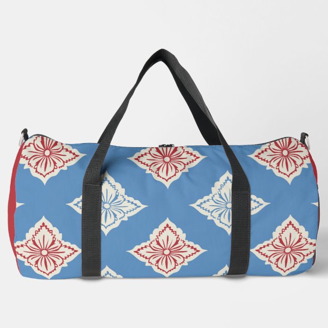 Sac De Sport Motif d'impression floral traditionnel (Recto)