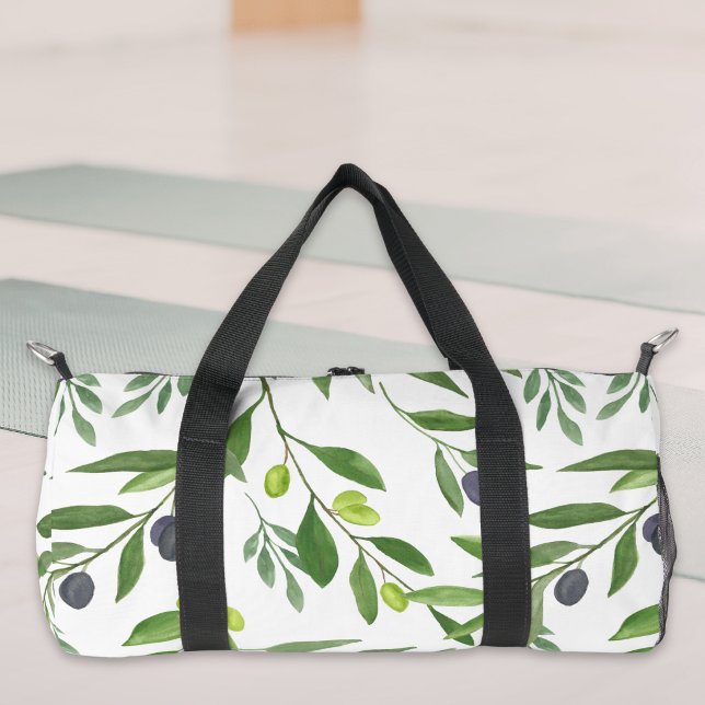 Sac De Sport Motif d'olive de campagne française à l'aquarelle  (Créateur téléchargé)
