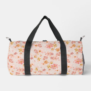Sac De Sport Motif floral aquarelle rose poudré