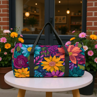 Sac De Sport Motif floral vibrant