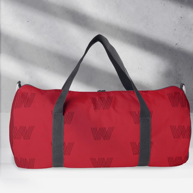 Sac De Sport Motif monogramme, rouge (Red monogram, red duffle bag.)