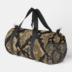 Sac De Sport Motif serpent en or et noir de luxe