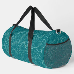 Sac De Sport Motif topographie turquoise