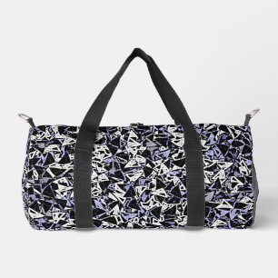 Sac De Sport Motif Triangle Noir Violet Petit