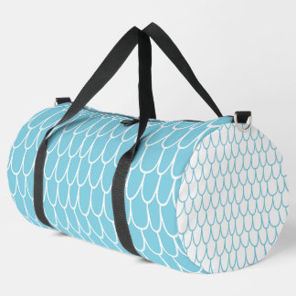 Sac De Sport Motifs AQUA BLEU ET BLANC ÉCHELONS
