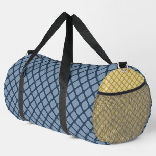 SAC DE SPORT MOTIFS MARINE BLUE & JAUNE DIAMOND