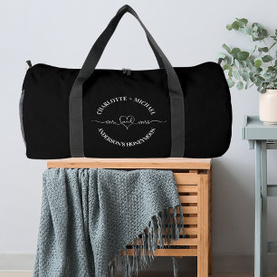 Sac De Sport Mrs lune de miel noir blanc jeunes mariés