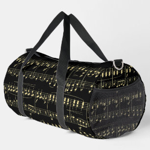 Sac De Sport Musique d'or en noir