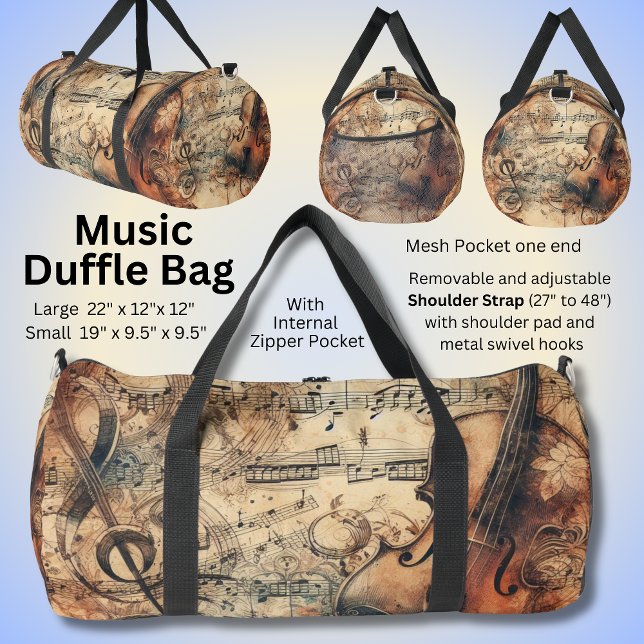 Sac De Sport Musique Treble Clef & Violon (Créateur téléchargé)