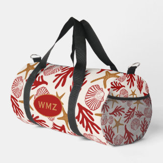 Sac De Sport Nautical Shell Print Gym & Travel Bag